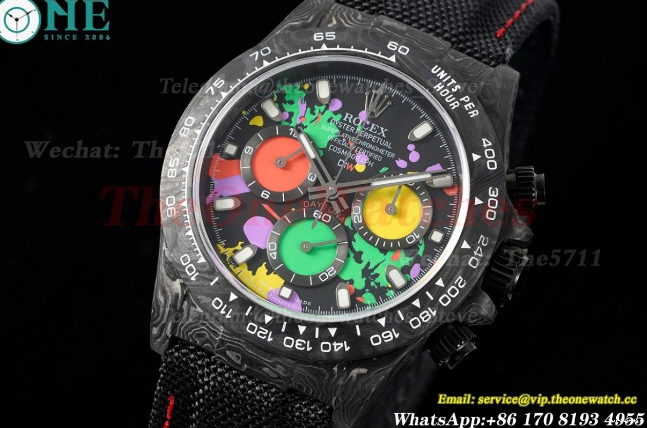 Daytona QF Dial DIW NY Graffiti Carbon SA4130 Colorful 40mm 0416